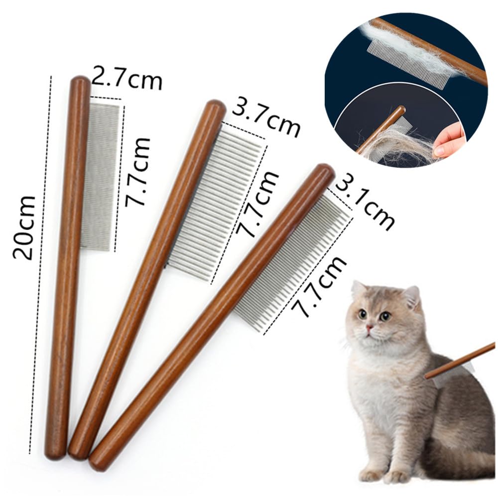 Amazon.co.jp: Granmagazz 3点3スタイル ペットコーム 猫犬コーム 木製