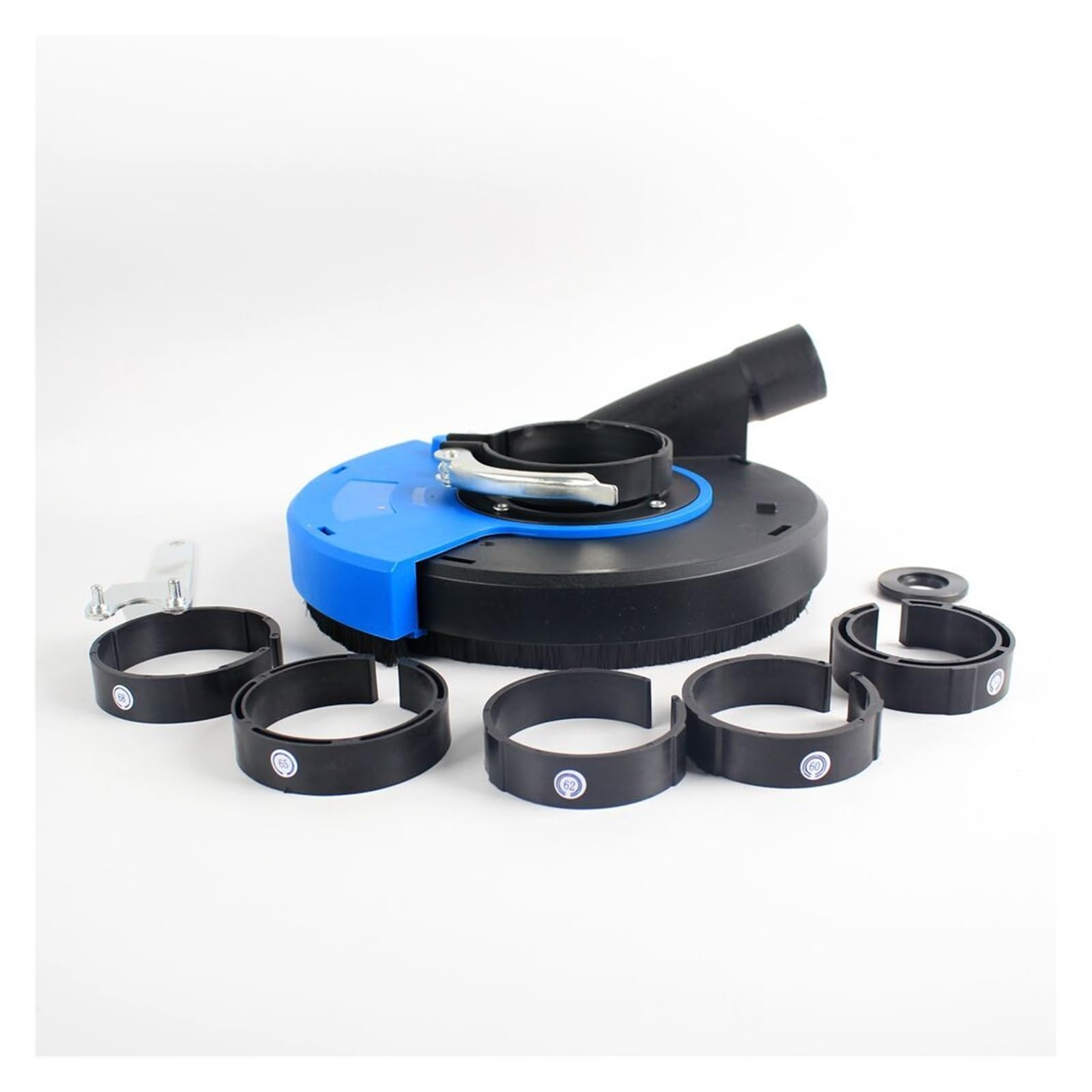 Zklgs 7 In Dust Shroud Grinder Dust Shroud, 125/180Mm Angle Grinder Dust Shroud Cover Kit With Concrete Diamond Wheel Universal Surface Grinding Dust Collection Cover(7 In Dust Shroud)