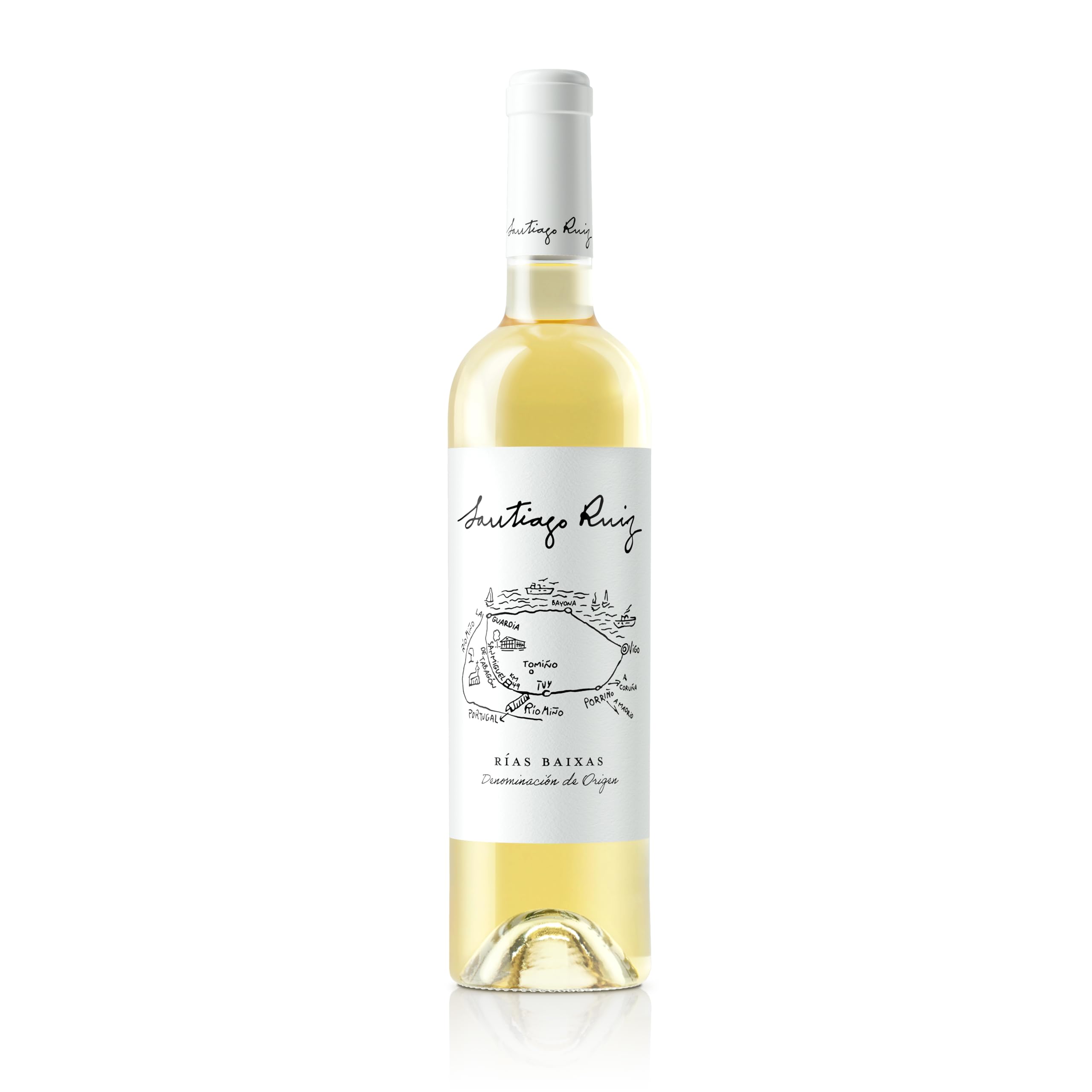 Vino Blanco Santiago Ruíz Albariño de O Rosal - D.O. Rías Baixas - 6 Botellas x 75cl