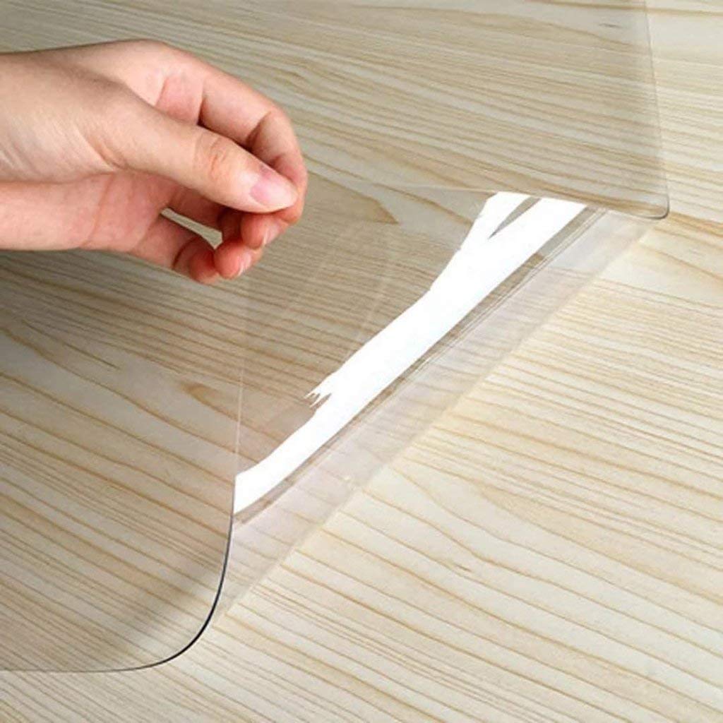 100% Glasklare Bodenschutzmatte Bodenmatte Bürostuhlunterlage 2,2mm Top Qualität Weich PVC Transparent (100 x 150 cm + Toleranz)