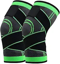 Kit 2 Joelheira Ortopédica de Compressão Ajustável Para Articulação Alivia Dores Prevenção e Recuperação Esportiva no Joelho Ideal para Dores e Atividades Esportivas Tamanho Único