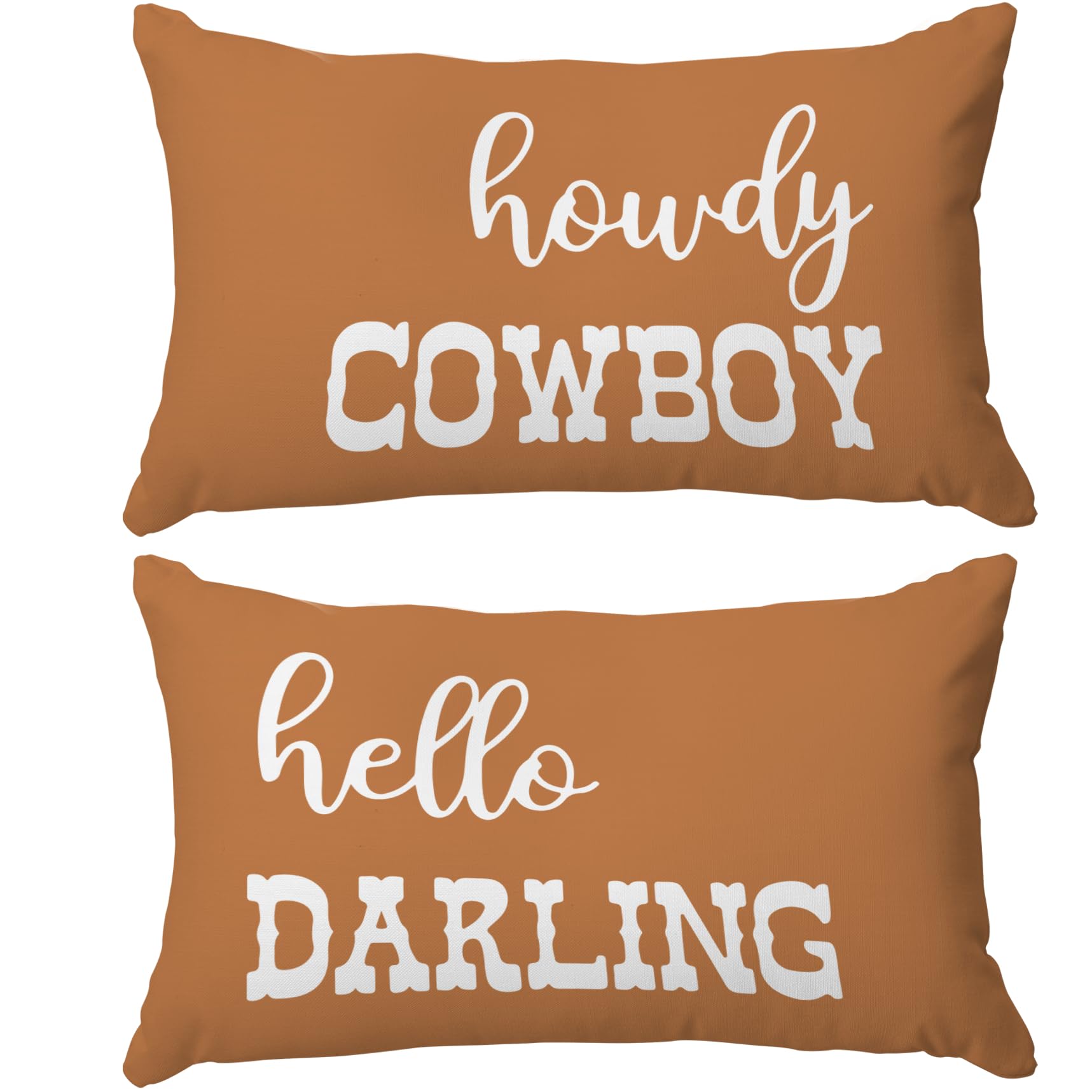 Housses de coussin rectangulaires 30x50 cm orange pour embellir le lit