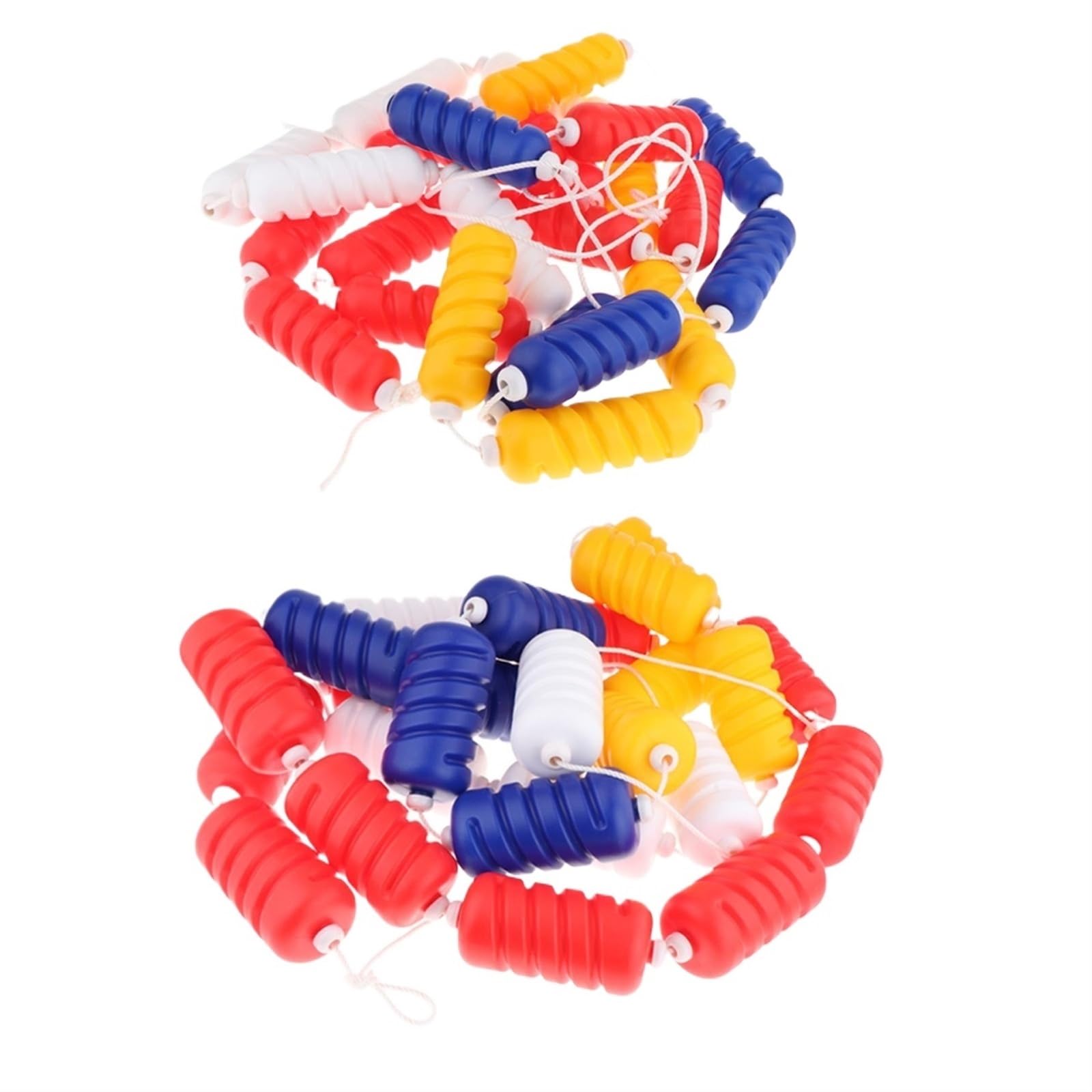 Trennseil for Schwimmbecken mit 3 farbigen Schwimmbojen, 500 cm lang, Trennlinie for Schwimmclubs, Strand- und Poolpartys, flach für Schwimmbad(6cm Dia)
