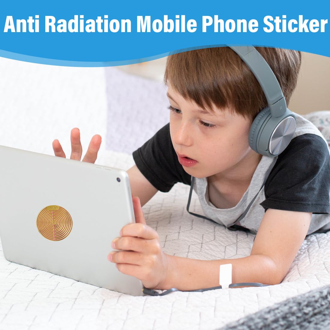 Adesivo Protezione EMF Blocco Radiazioni 2 Pezzi per Telefono Laptop Tablet