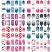 Comdoit Full Nail Stickers Nail Art Polish Strips Nail Wraps for Women Color Street Nails Strips Glitter Nail Art Stickers Self-Adhesive Decals Nail Design Fingernail Sticker Manicure Decoration