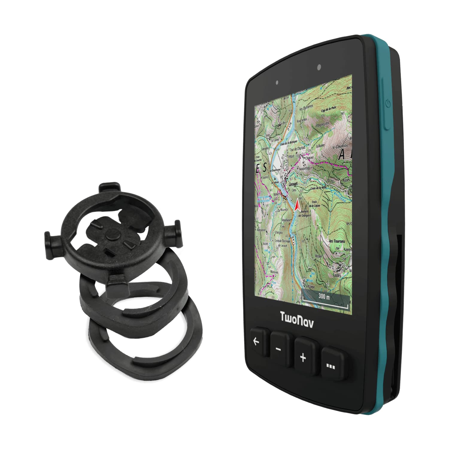 TwoNav Aventura 2 Plus + Carte France IGN Topo complète, GPS de Marche à Pied écran Large de 3,7 Pouces, Boutons et Joystick pour Alpinisme, Trekking ou randonnée. Couleur Turquoise