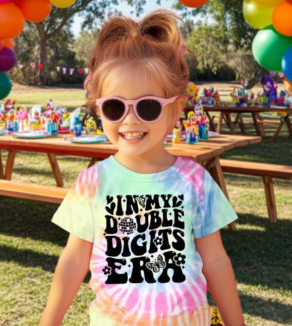 Image of in My Double Digits Era Shirt Girls Birthday Girl Shirt | 10 Birthday Shirt Girls 10th Birthday Gifts For Girls 10 Year Old Ten Party Tee Tops