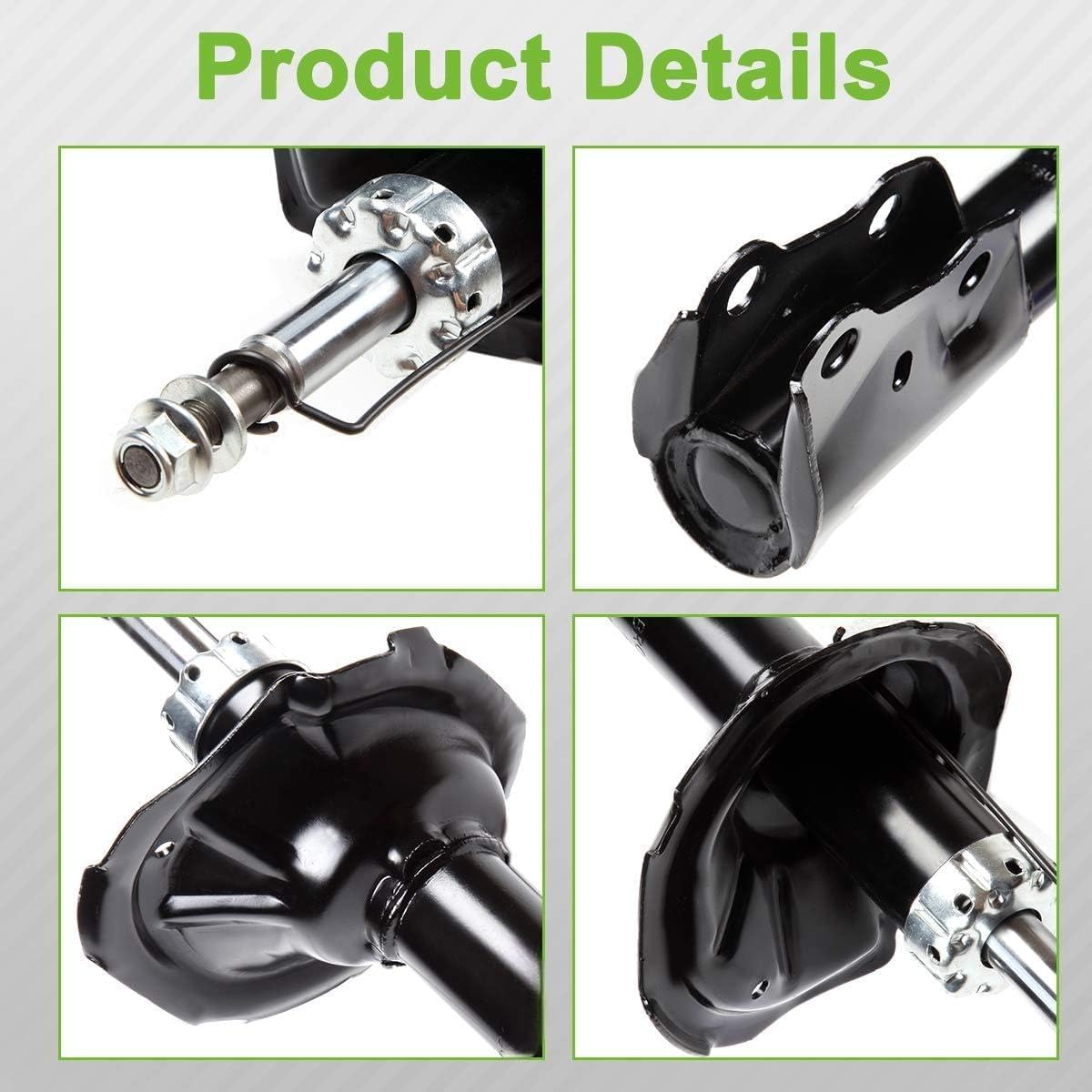 Shocks,SCITOO Front Gas Struts Shock Absorbers Fit for 2000 2001 2002 2003 2004 2005 for Toyota Echo 333258 71575 Set of 2
