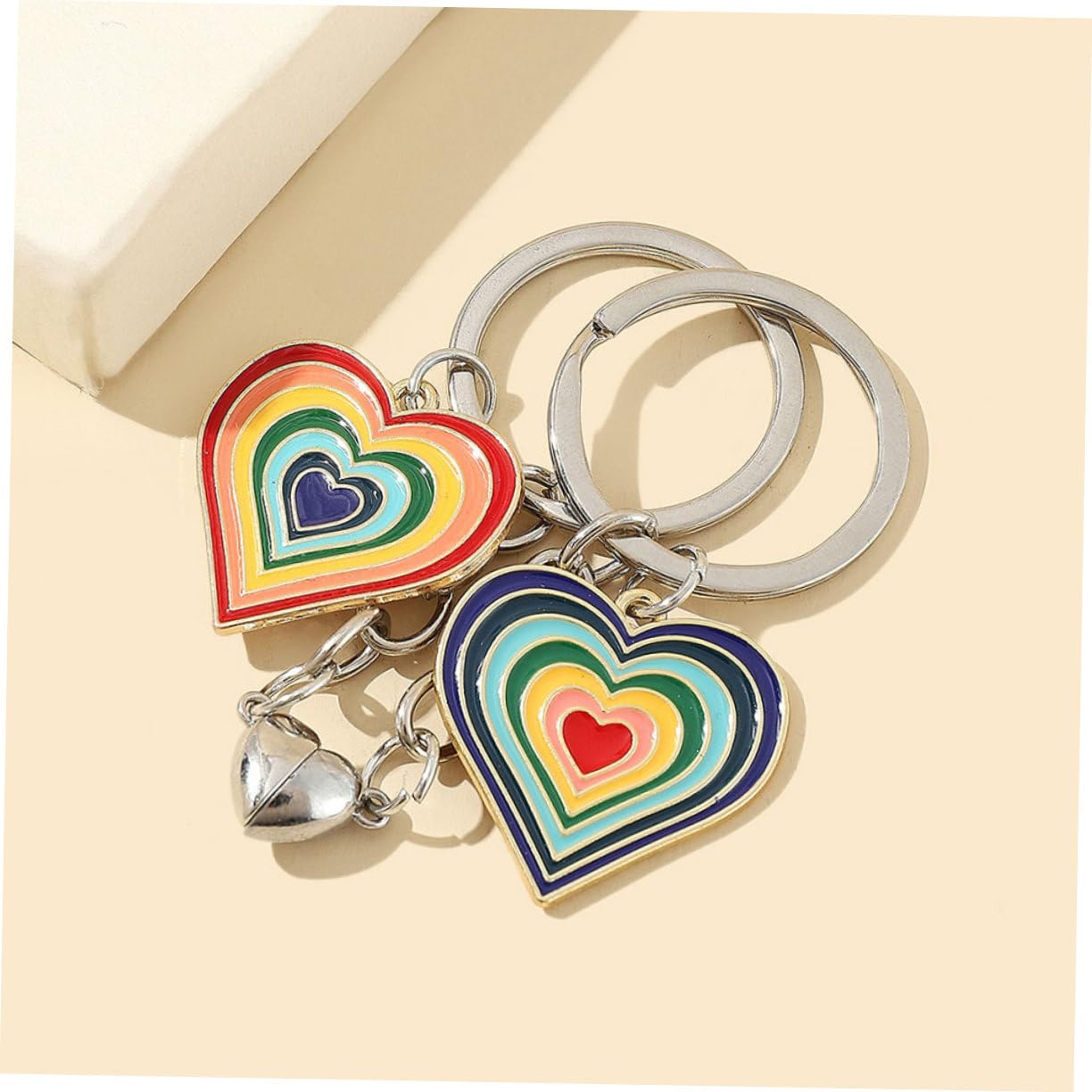SHERCHPRY 10pares Llaveros De Metal Diseño De Corazón De Llaveros Decorativos Para Parejas Accesorios De Para Novios y