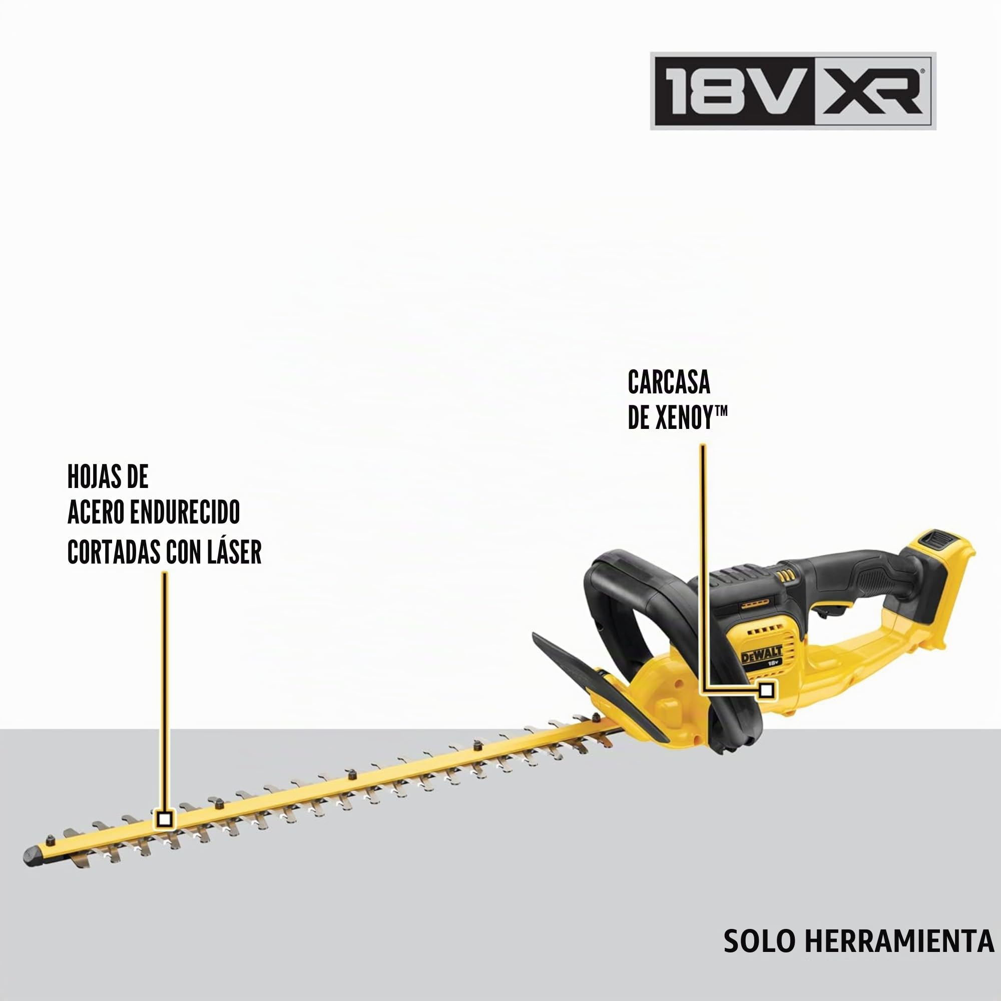 DEWALT DCM563PB-XJ - Cortasetos sin escobillas XR 18V, 55 cm, 19 mm sin cargador/batería