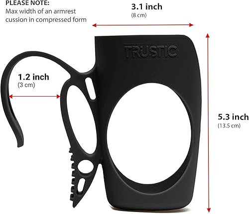 Miniatura 6 de Portavasos infantil para asientos de automóvil convertibles - Compatible con Britax ClickTight Marathon, Boulevard, Advocate - Negro