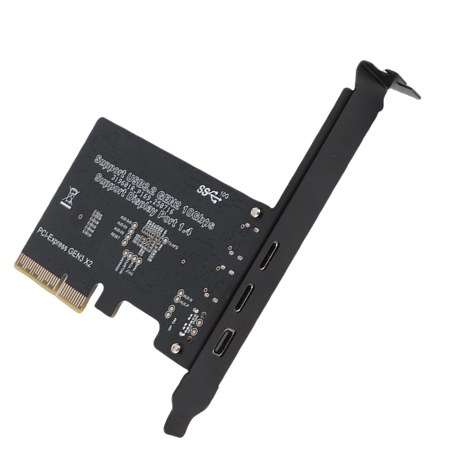 Alomejor Scheda di Espansione Type-C USB3.0 per PC Desktop Scheda PCIe 10G Multifunzione Ad Alta velocità con DisplayPort Video 4K 60HZ e Cavo Dati