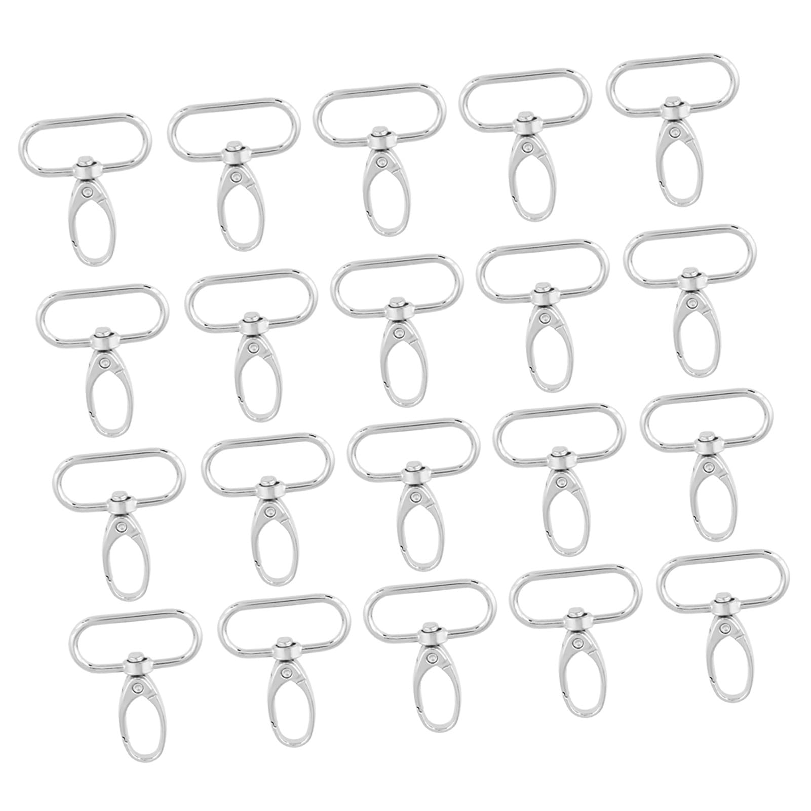 Swivel Snap Hooks, Swivel Clasps Lanyard Snap Hook Swivel Trigger Clips 20Pcs Zinc Alloy Bag Clasps Swivel Clip Keychain Key Ring Hooks (32mm)