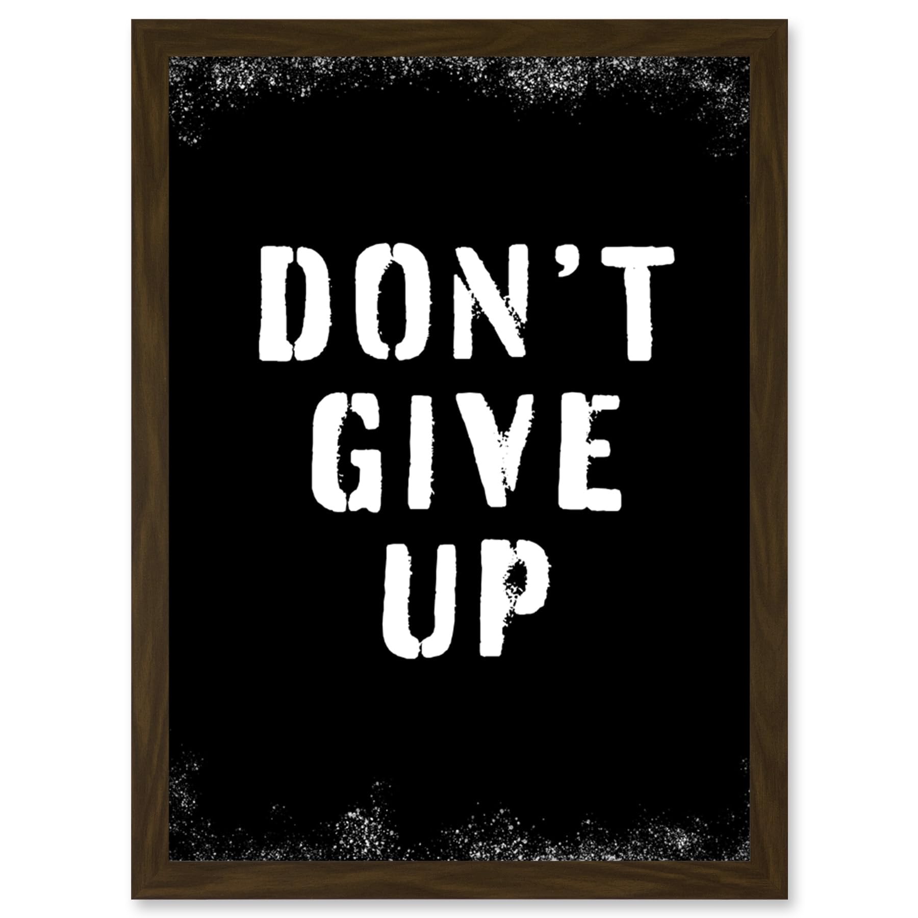 Artery8 Framed Wall Art Print A4 - Gym Motivation Artwork - Living Room Aesthetic - "Don't Give Up" Design