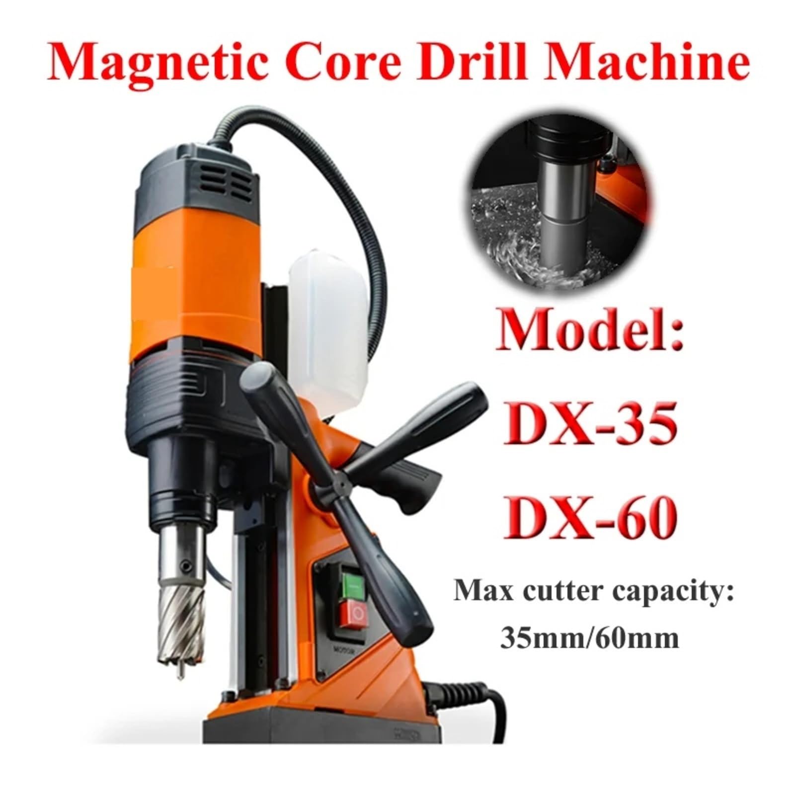 Taladro Magnético, DX35 DX60 1500W Máquina Perforadora De Núcleo Magnético Cortador Anular Taladro Prensa 1100W Plataforma Banco Eléctrico(DX60)