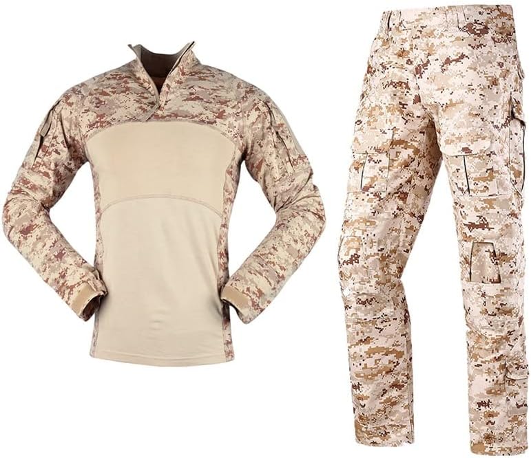 YABOO Tactical Camouflage Uniform BDU Combat Sports Clothing Airsoft Hunting Shooting Battle Dress Shirt Pants Set