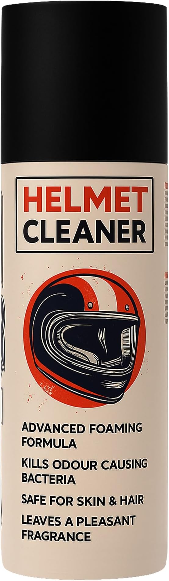 Helmet Cleaner Spray - 125mL - Anti-Bacterial Foaming Helmet Cleaner Spray, Safe For Skin & Hair - Deep Cleans Helmet Interior & Removes Bad Odor