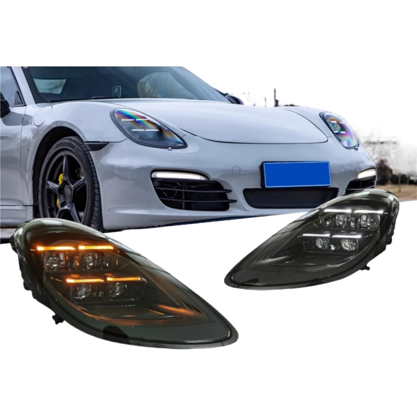Faro Anteriore per Auto 981 2013-2015 Cayman Faro Anteriore Matrix per Auto Fari Anteriori Gruppo Faro per Auto (Volante Destro)