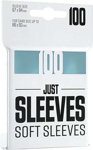 Asmodee Just Sleeves | Soft Sleeves | 100 protège-Cartes | Transparent | Aspect 