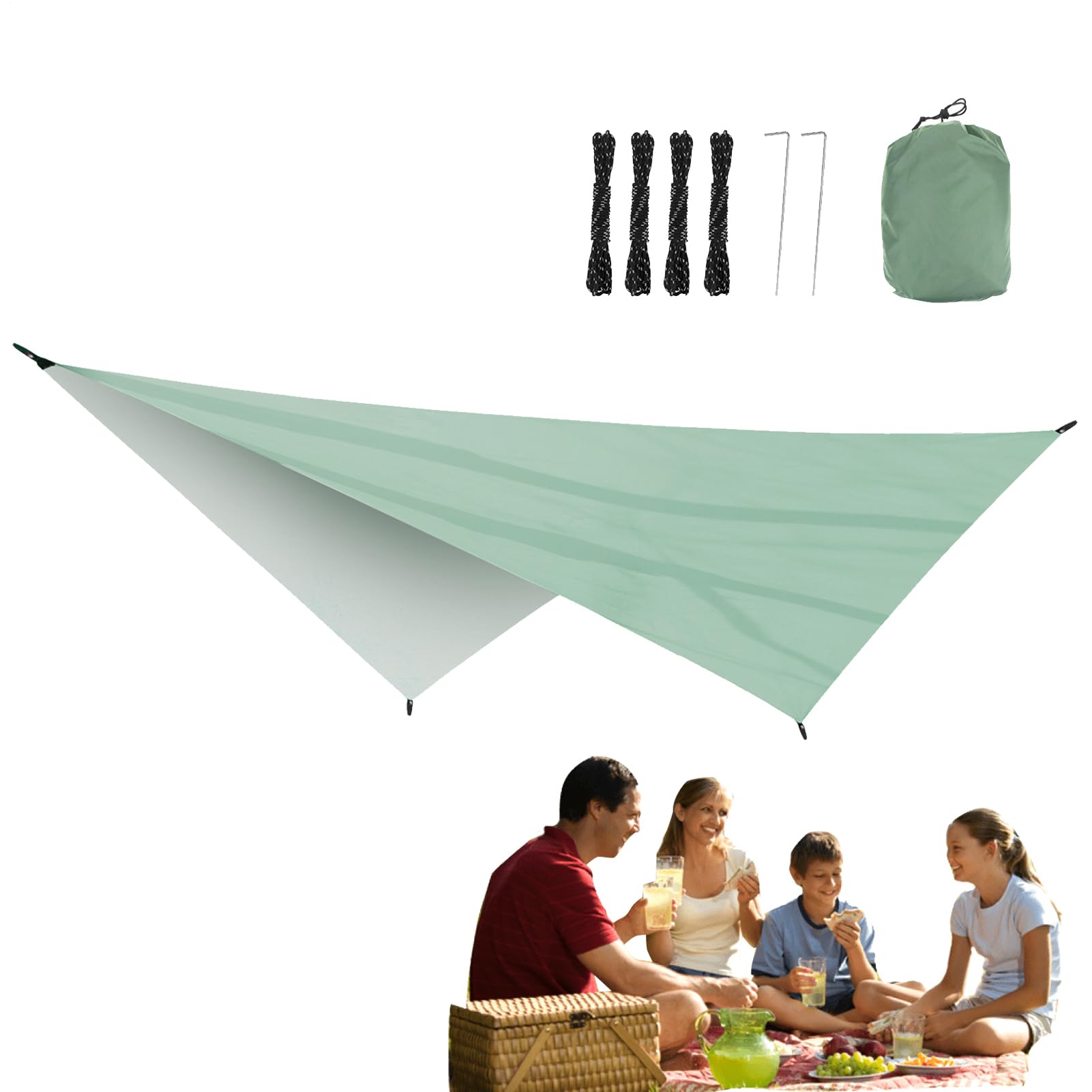 Toldo de sombra para playa impermeable y lona de protección solar para jardín