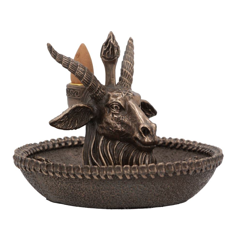 Nemesis Now Baphomet's Wealth Backflow palnik kadzidełkowy, brązowy, 13 cm