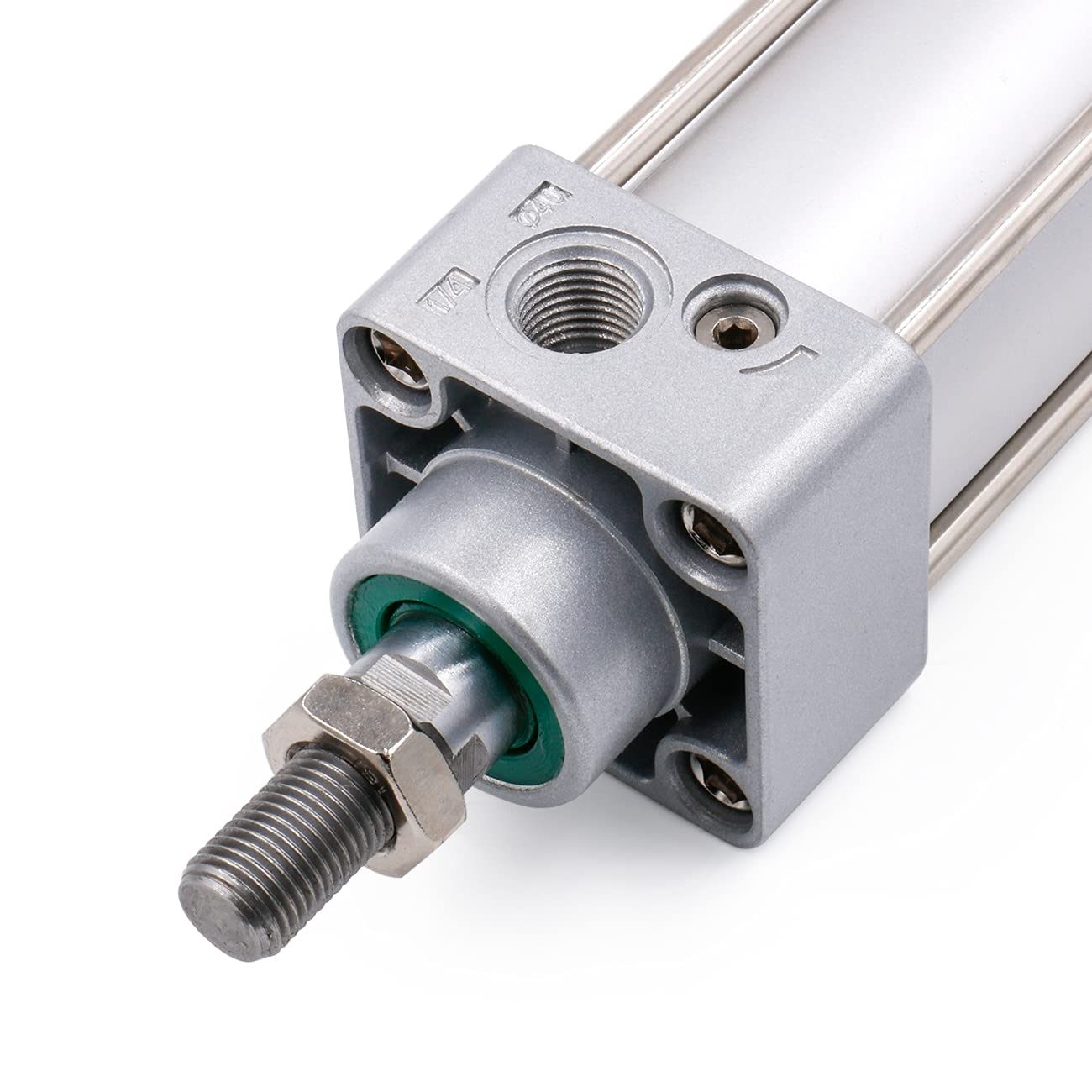Heschen Tie-Rod Pneumatic Air Cylinder, SC 40-800, 40mm Bore, 800mm Stroke, PT 1/4 Port, Double Acting, Adjustable Cushion, Self-Lubricating Actuator for Industrial & Woodworking