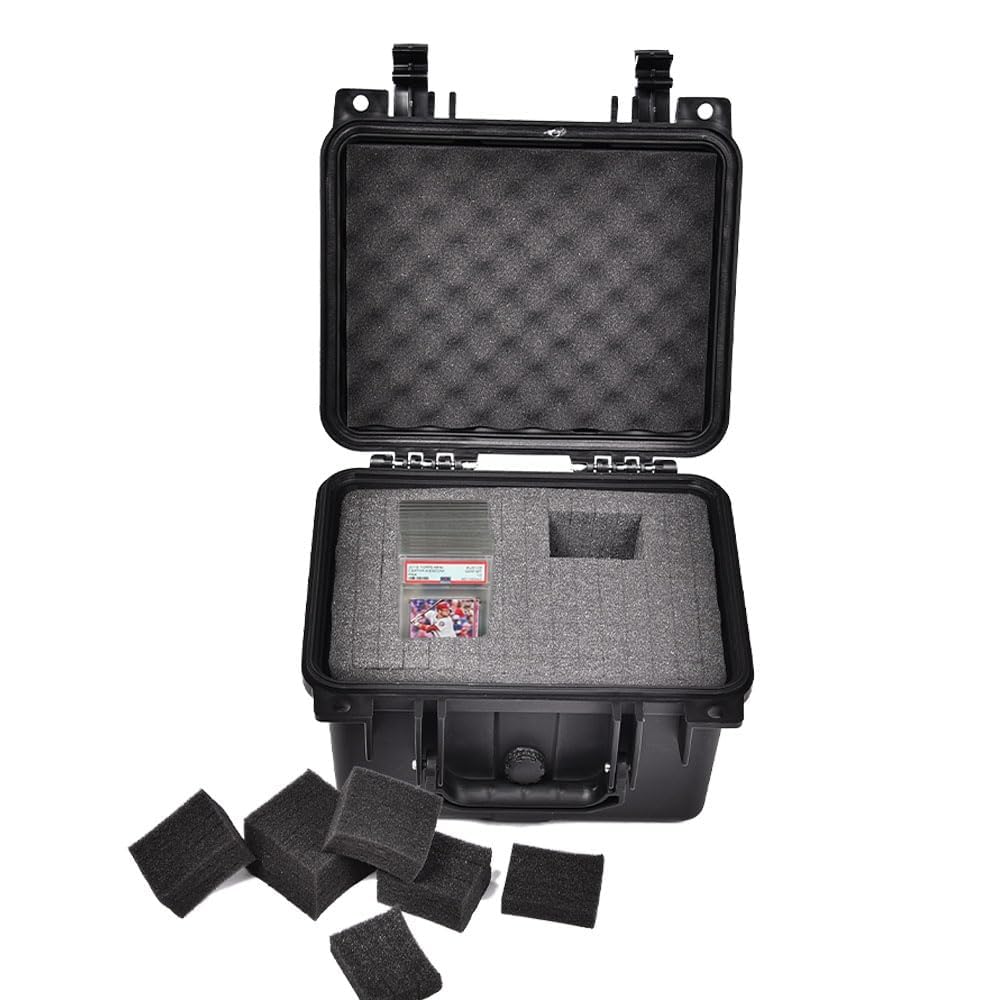 PIT66 Graded Card Storage Box,Compatible with BGS PSA SGC FGS Graded Sports Trading Cards, Deep Travel Size Waterproof Case Slab Holder & Protector