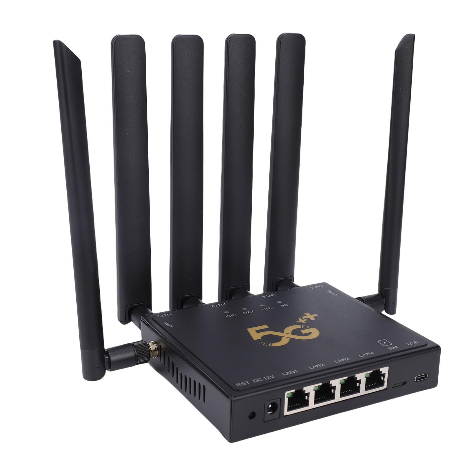 Router WiFi 6 5G con Slot per Scheda SIM, 6 Antenne Ad Alto Guadagno Router Internet Wireless Gigabit Dual Band per Casa, Supporto 4G LTE e Rete Mesh