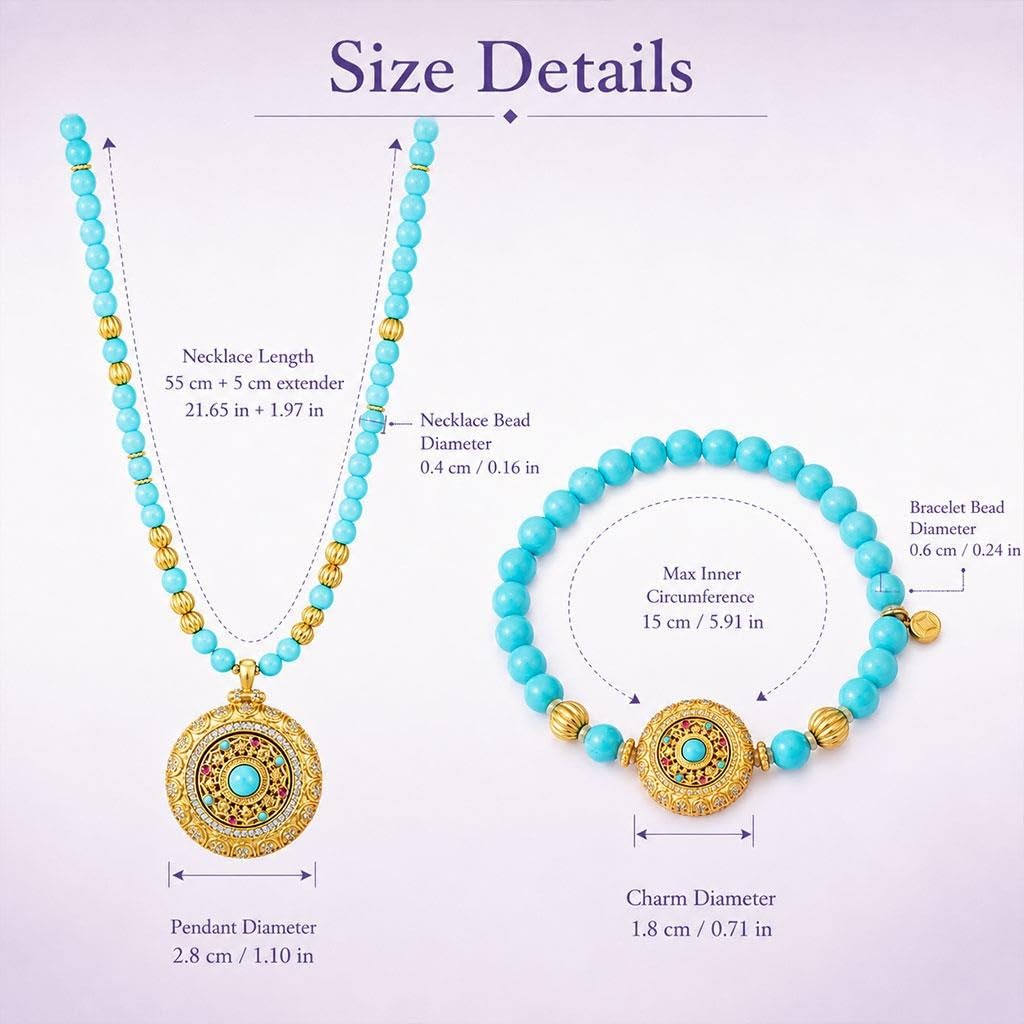 Set Gioielli Bussola Degli Otto Tesori, Collana Con Ciondolo Ton Oro