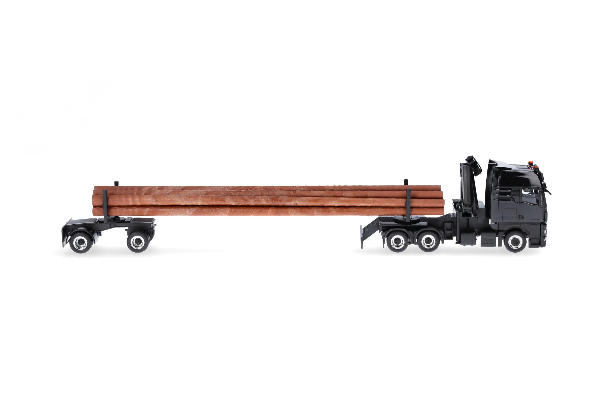 Herpa LKW Modell MAN TGX GX Langholztransporter Walter Holztransporte, Miniatur im Maßstab 1:87, Sammlerstück, Made in Germany, Kunststoff