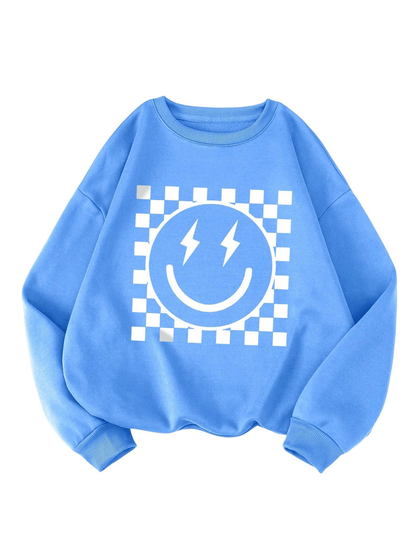 SOLY HUX Women's Plus Size Crewneck Sweatshirt Cute Graphic Sweatshirts Casual Loose Long Sleeve Pullover Tops