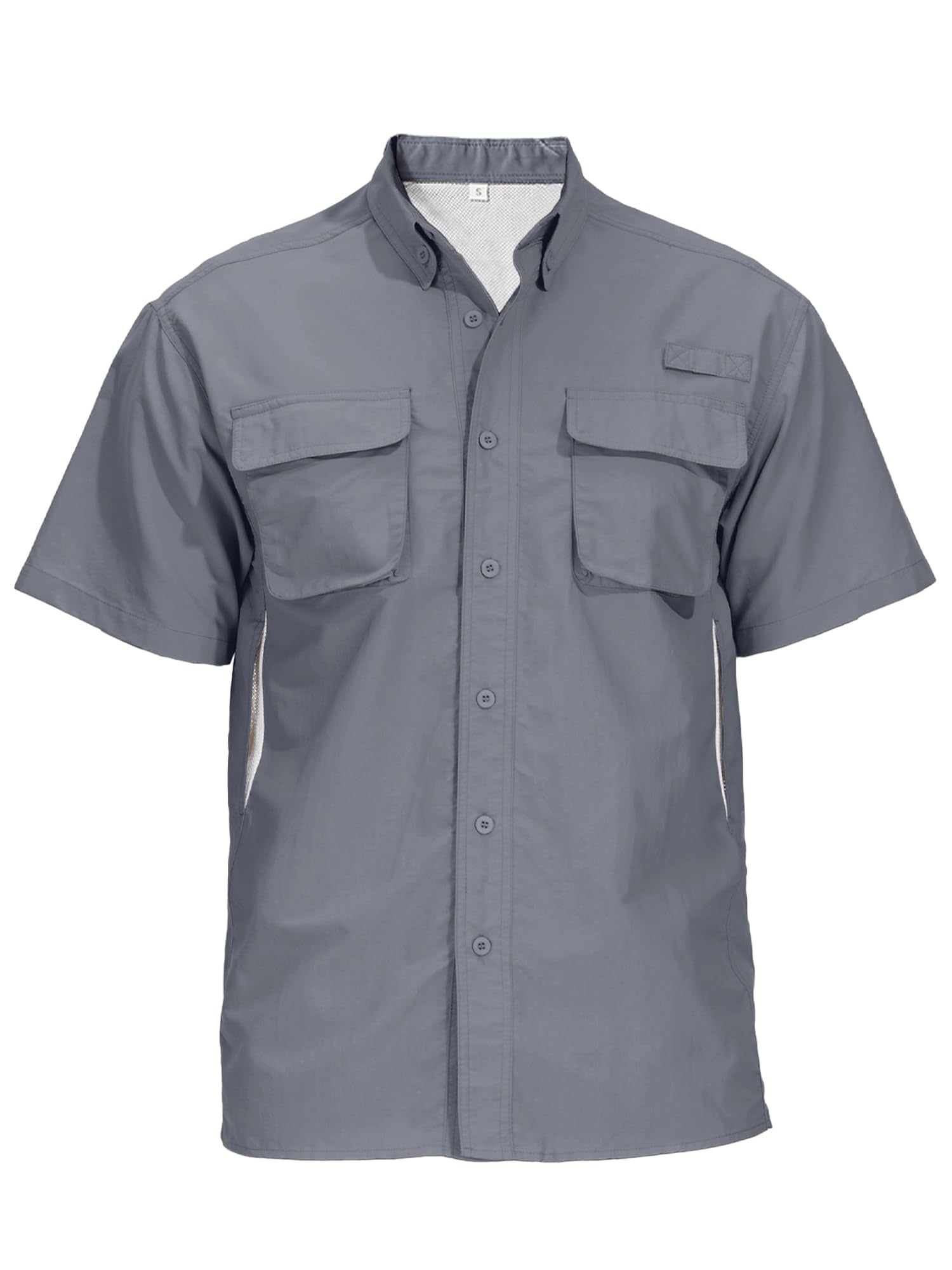 Hemd Herren Kurzarm Safari UPF50+ UV Schutz Wanderhemd Funktionshemd Atmungsaktiv Schnelltrocknend Outdoorhemd Casual Button Down Shirts