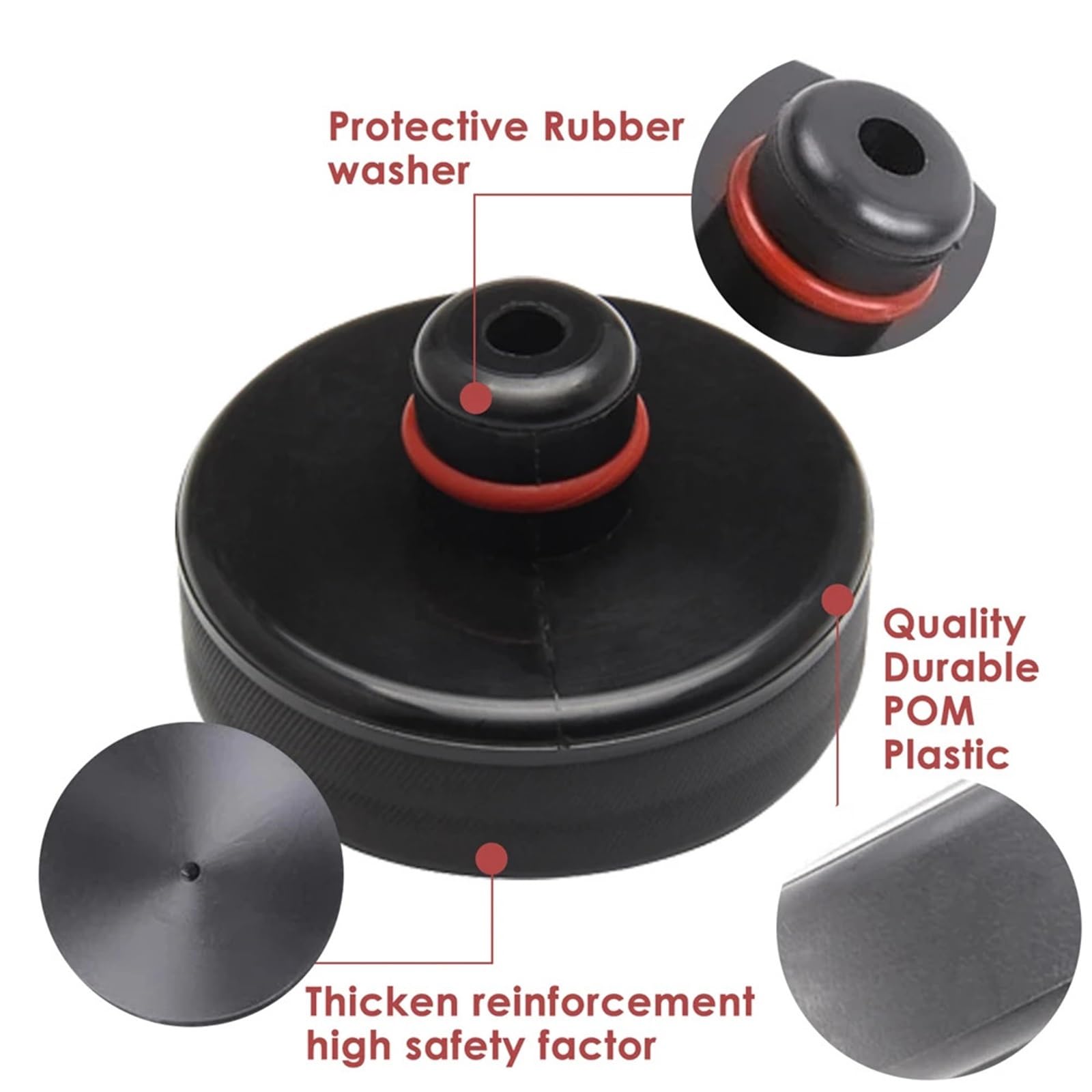 Accessori cric per Tappetino in Gomma per martinetti per Auto 1/4 Pezzi. Tappetino in Gomma per martinetto Resistente agli Urti cric per Auto(4 Pieces)