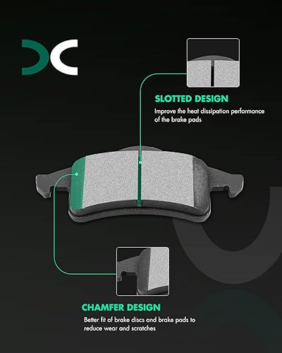 Miniatura 1204 de Kits de frenos y rotores, rotores de freno SCITOO y 8 pastillas de cerámica para 08-12 para Chrysler Town & Country, 08-12 para Dodge Grand Caravan