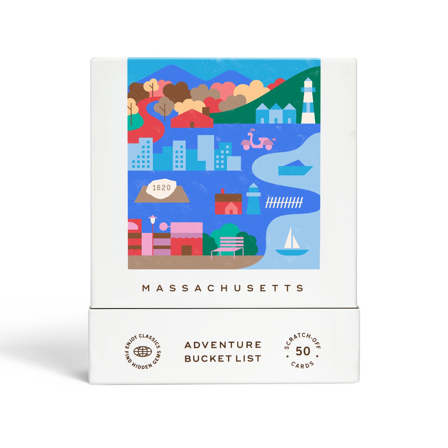 Massachusetts Adventure Bucket List: 50 Rubbelkarten für Outdoor-Aktivitäten, Touristenattraktionen und Roadtrips – perfektes Reisegeschenk und Leitfaden für Erkundungen