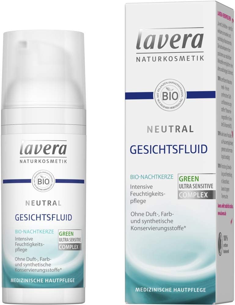 Lavera 3 x 50ml Neutral Face Fluid with Organic Evening Primrose