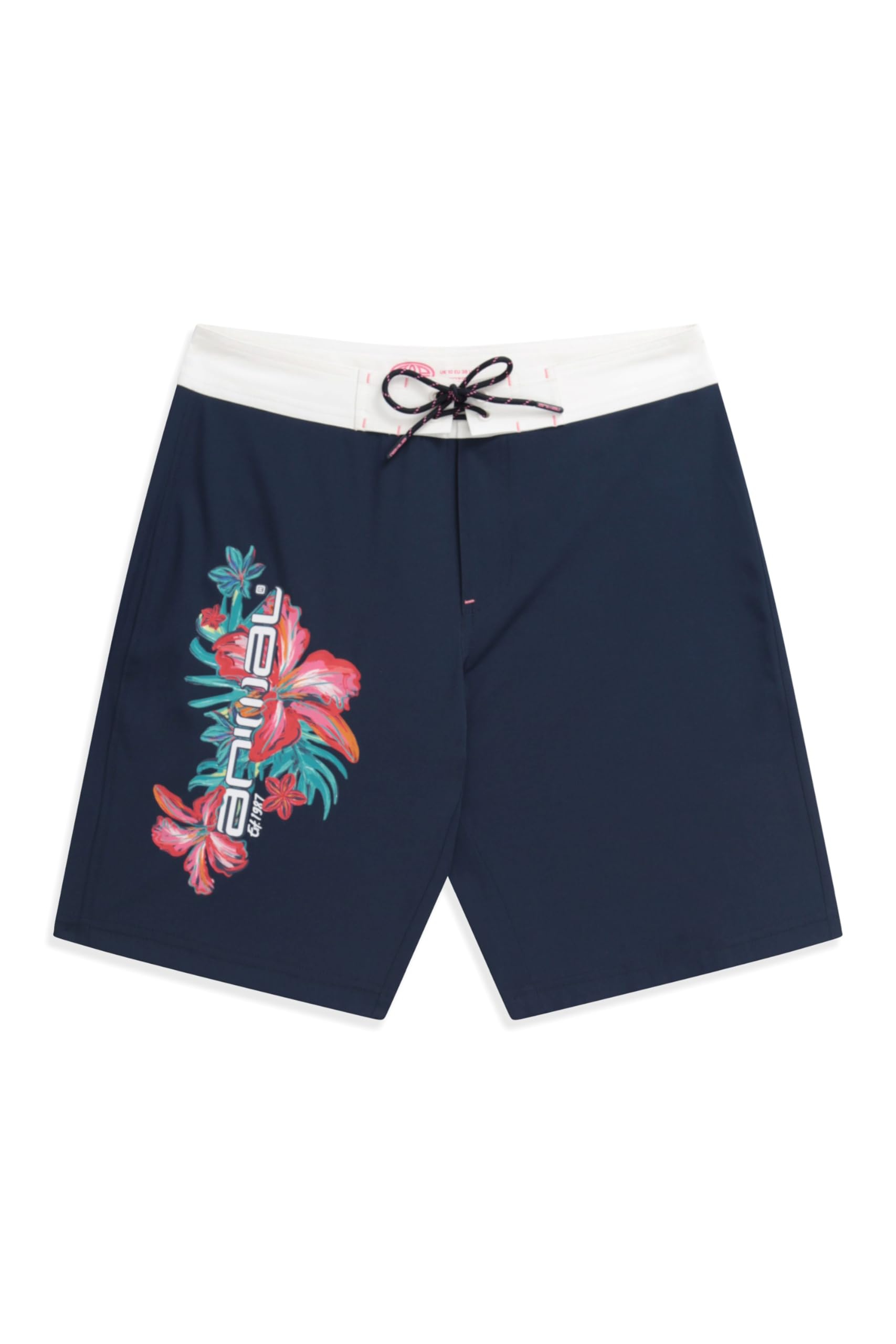 Animal Women's Indigo Nora Classic Boardshorts - Quick Dry Bottoms, Adjustable Waist - For Spring Summer, Surfing, Beach & Water Sports Size 8