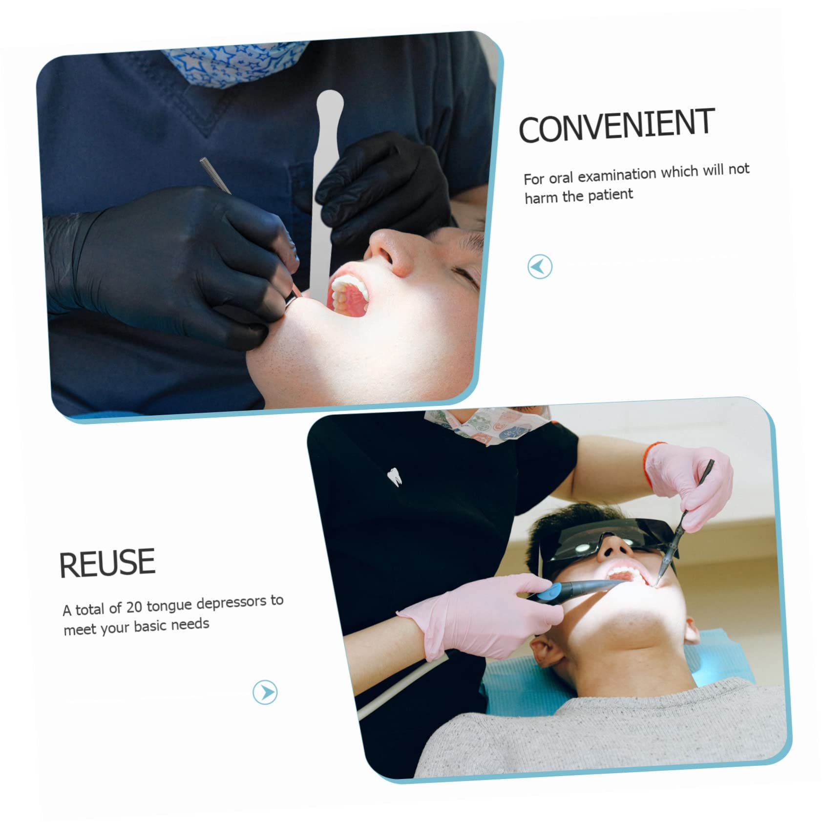 FUNOMOCYA Professional Tongue Spatulas Clinic Grade Mixing Spatula Set Stainless Steel Rounded Edges Easy to Store