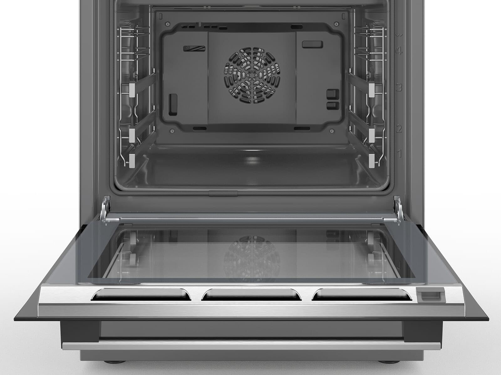 Bosch Serie 6 HKS79U250 piekarnik i kuchenka czarna, srebrna płyta z indukcyjną strefą A - Piece i kuchenki (kuchenka, czarna, srebrna, obrotowa, dotykowa, stal nierdzewna, przód, 1,2 m)