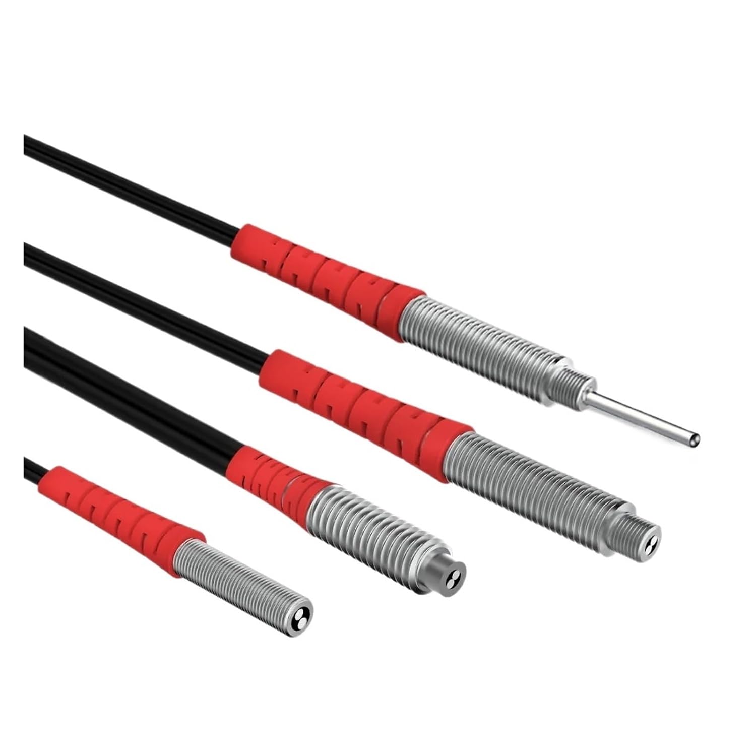 Fiber Optic Sensor Probe Diffuse Reflection M3 M4 M6 1-2M Cable Coaxial Non-coaxial Photoelectric Optical Proximity Switch(Coaxial M6 1M)