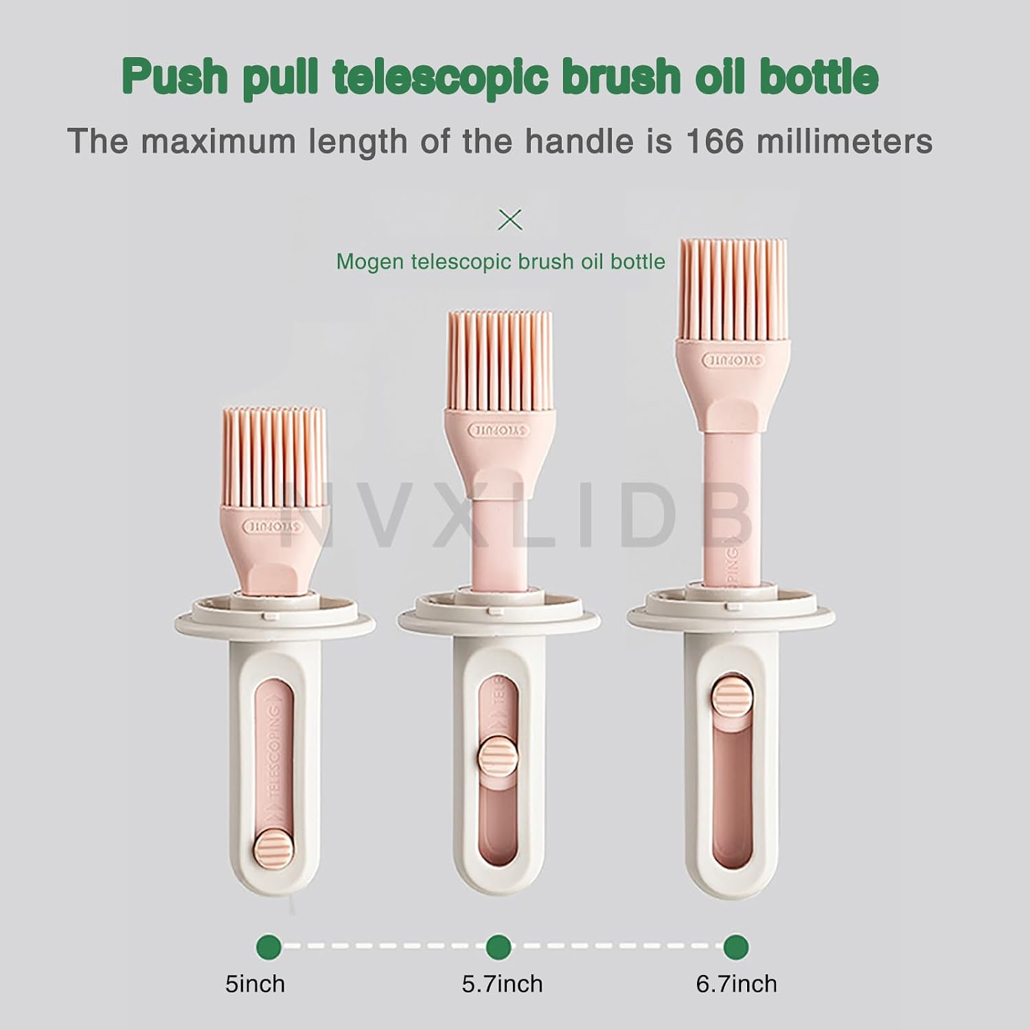 Sauce and Oil Bottle with Adjustable Oil Brush, Glass Sauce Dispenser for Kitchen Cooking or Grilling, 5 oz (150 ml) (White 2pc) (2)