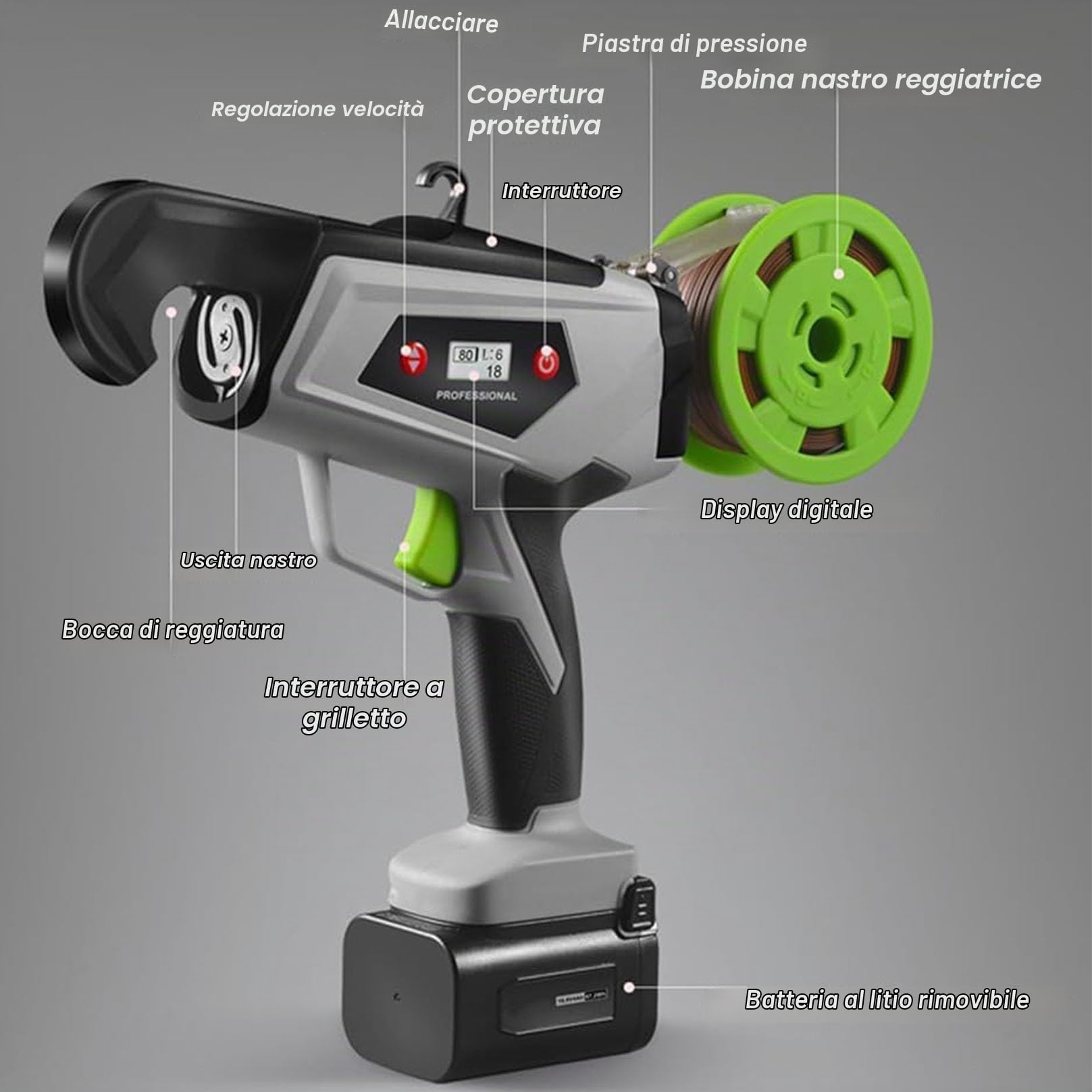 Legatrice per vigneto, Legatrice per Piante Portatile, Legatrice per Nastro da Giardinaggio per Vite da Giardino,soluzione automatica per legare le piante(Con forbici da potatura)