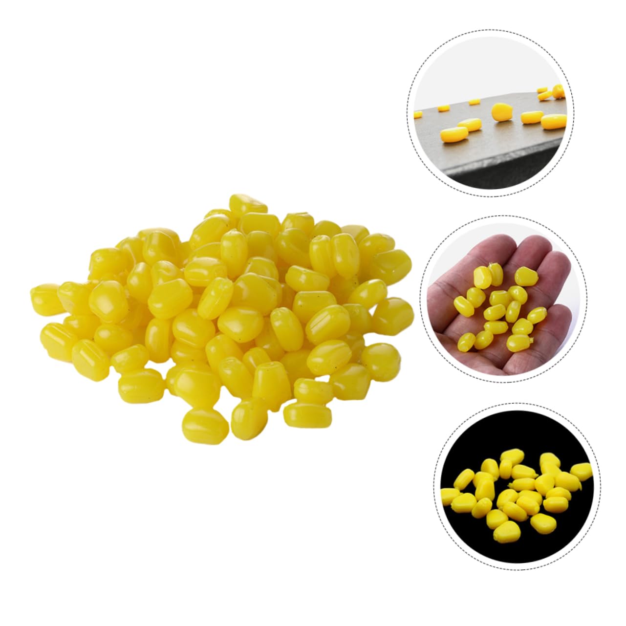 SUPVOX Esca Di Mais Esche Per Attrezzatura Da Pesca Esche Di Trote Piccole Da Pesca Affondanti Di Grano Di Mais Simulazione Di Per Carpe Plastica Yellow