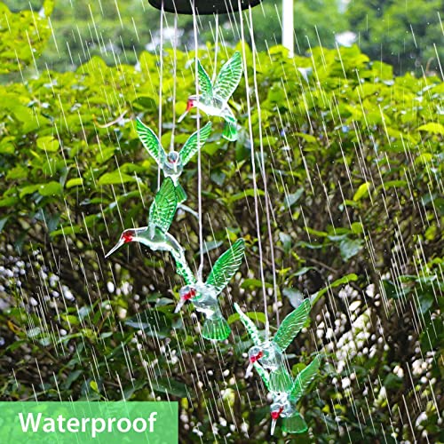 Sinos de Vento, Sinos de Vento Solar luz de Beija-Flor, Luz Decorativa para Jardim/Pátio Decoração P