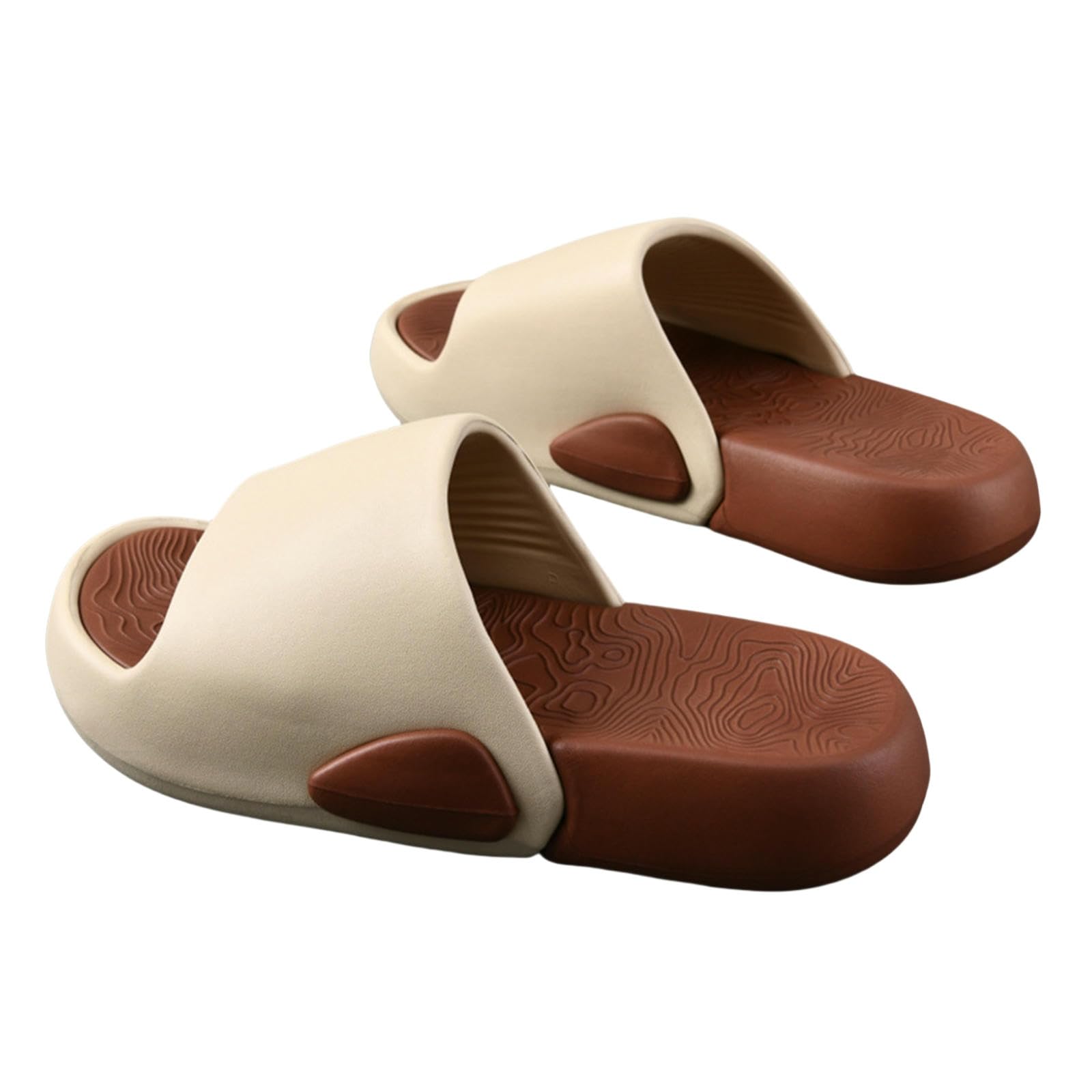 Ciabatte Uomo Pantofole con Sola Spessa per Uomini in Estate, Pannelli Eva Casa, Senza Puzzolenti, Sandali Non Slip-cachi-40-41