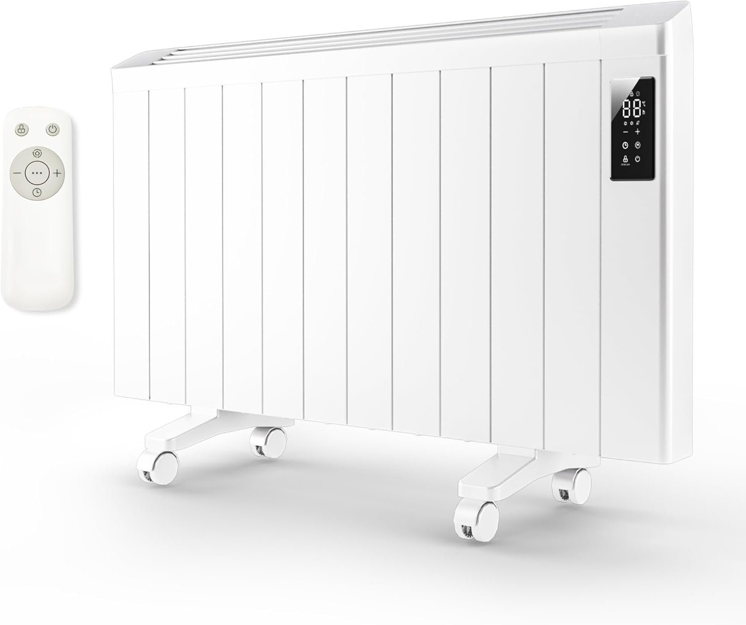 Calentador de panel de convección de 1500 W, calentadores eléctricos portátiles, calentadores de pared enchufables para uso en interiores, sin