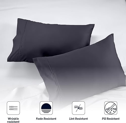 Miniatura 5 de SGI bedding 100% Egyptian Cotton Standard Set of 2 Pillowcases - 1000 Thread Count, Ultra-Soft & Luxurious Sateen Weave, Breathable & Durable,