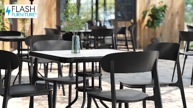 Amazon.com: Flash Furniture Resin Indoor/Outdoor Stackable Chair