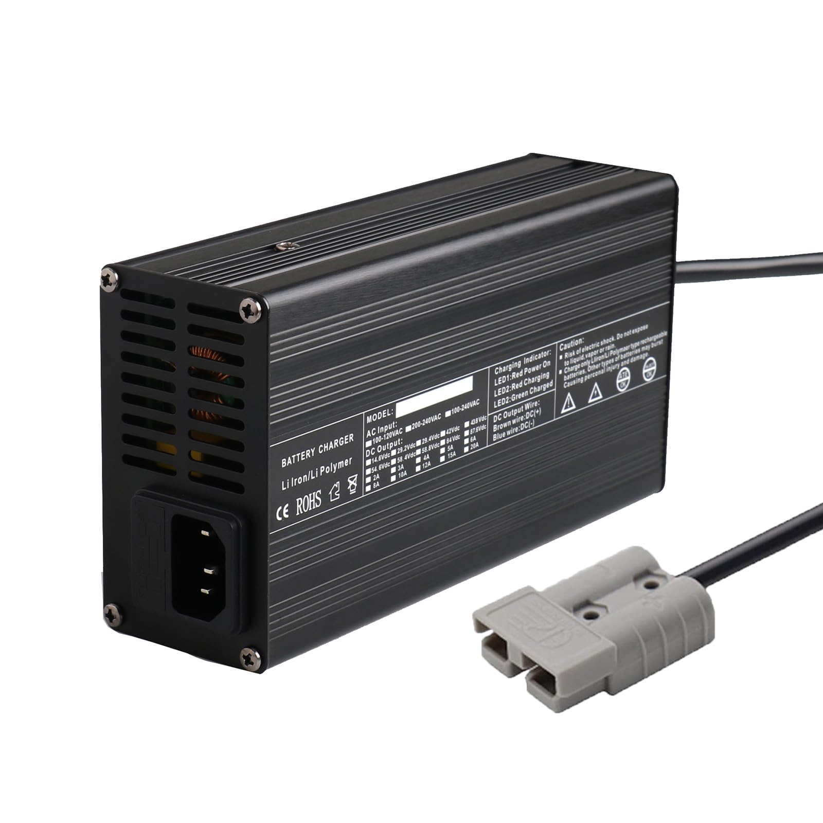 Ładowarki akumulatorów do wózków widłowych 12V/24V/36V/48V/60V/72V z 50A/120A/175A złączem Andersona do elektrycznego wózka paletowego, wózka widłowego