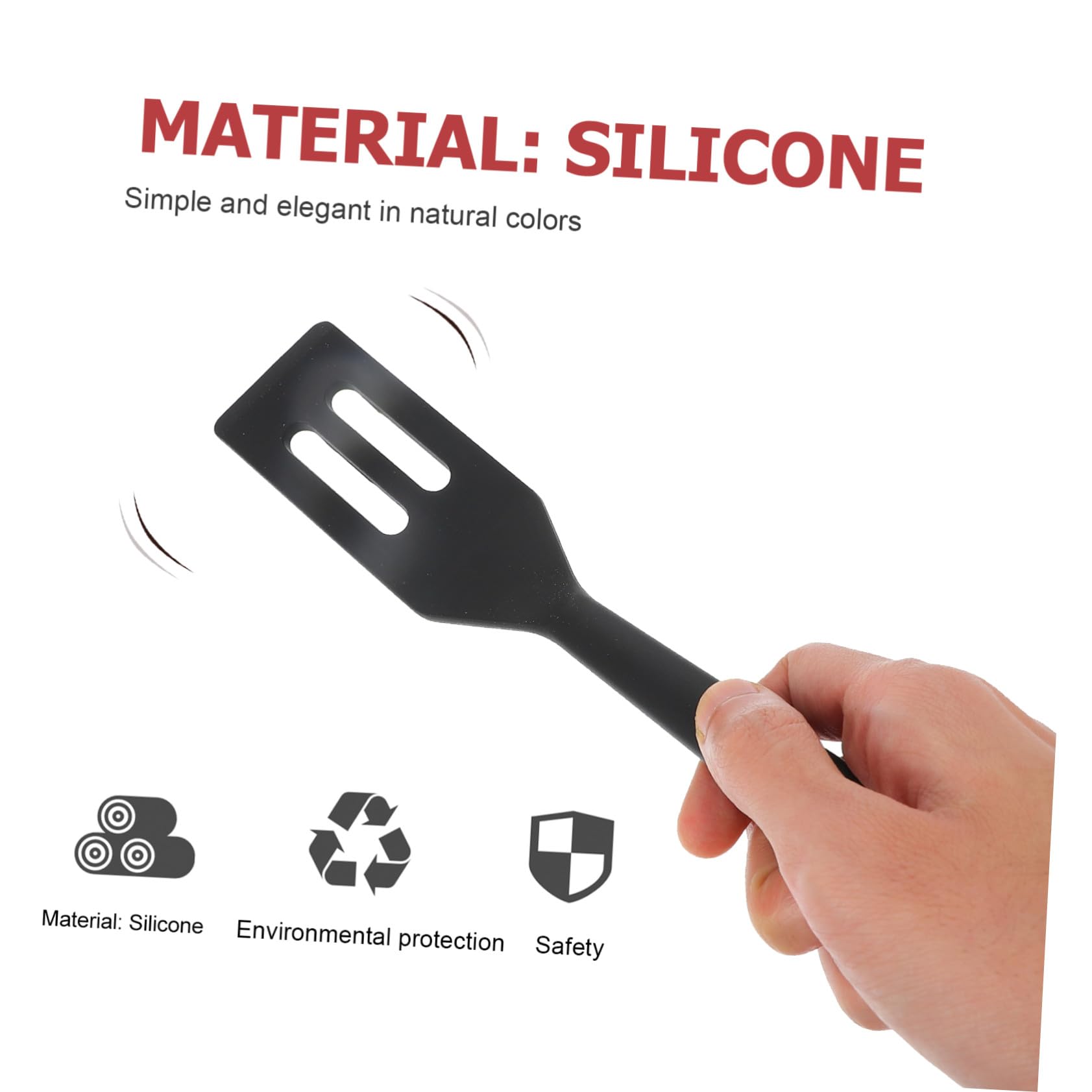 6 Espátulas de Silicona Negras para Cocina, Multifuncionales y Resistentes al Calor, Mini Utensilios Ideales para Hornear y Cocinar Hogar